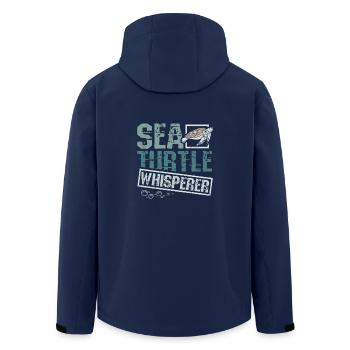 Sea turtle whisperer - Men’s Recycled Softshell Jacket by Stanley/Stella - navy - Back - AI Model Male 185 light (185cm)