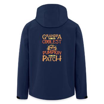 Grandpa the coolest pumpkin in the patch Halloween - Men’s Recycled Softshell Jacket by Stanley/Stella - navy - Back - AI Model Male 185 light (185cm)