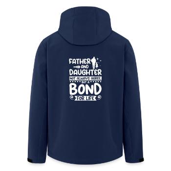 Father and daughter a bond for life - Men’s Recycled Softshell Jacket by Stanley/Stella - navy - Back - AI Model Male 185 light (185cm)