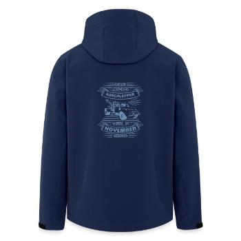 Dieser legendäre Abschlepper ist im November - Recycelte Männer Softshell-Jacke von Stanley/Stella - Navy - Hinten - AI Model Male 185 light (185cm)
