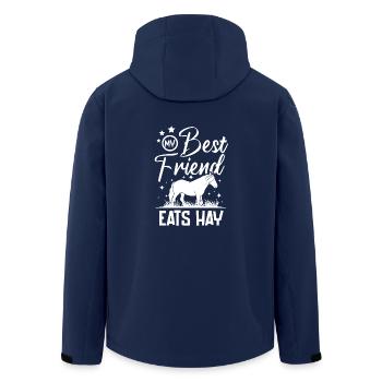 Mon meilleur ami mange du foin - Veste softshell homme en polyester recyclé Stanley/Stella - marine - Dos - AI Model Male 185 light (185cm)