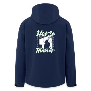 Horse trainer - Recycelte Männer Softshell-Jacke von Stanley/Stella - Navy - Hinten - AI Model Male 185 light (185cm)