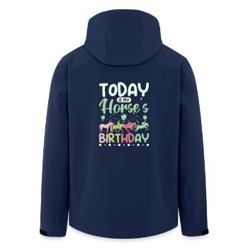 Today is my horse's birthday - Recycelte Männer Softshell-Jacke von Stanley/Stella - Navy - Hinten - AI Model Male 185 light (185cm)