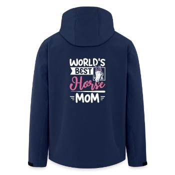 World's best horse mom - Recycelte Männer Softshell-Jacke von Stanley/Stella - Navy - Hinten - AI Model Male 185 light (185cm)