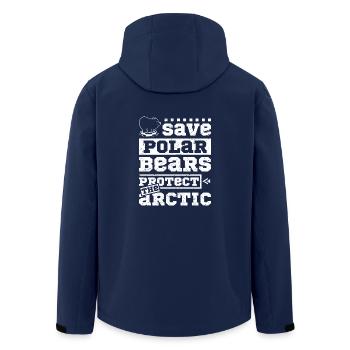 Save polar bears protect the arctic - Recycelte Männer Softshell-Jacke von Stanley/Stella - Navy - Hinten - AI Model Male 185 light (185cm)