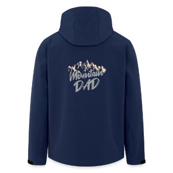 Father Mountaineering Mountain dad - Men’s Recycled Softshell Jacket by Stanley/Stella - navy - Back - AI Model Male 185 light (185cm)