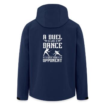 A duel is like dancing with your opponent - Men’s Recycled Softshell Jacket by Stanley/Stella - navy - Back - AI Model Male 185 light (185cm)