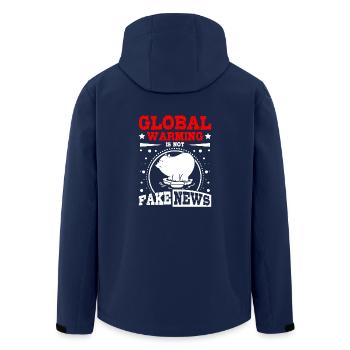 Le réchauffement climatique n’est pas un faux newas - Veste softshell homme en polyester recyclé Stanley/Stella - marine - Dos - AI Model Male 185 light (185cm)