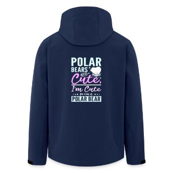 Polar bears are cute I'm cute so I'm a polar bear - Recycelte Männer Softshell-Jacke von Stanley/Stella - Navy - Hinten - AI Model Male 185 light (185cm)