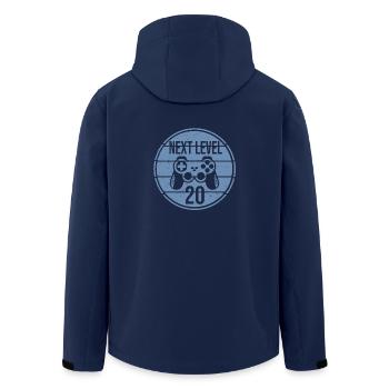 Console de jeu gamer du 20e anniversaire - Veste softshell homme en polyester recyclé Stanley/Stella - marine - Dos - AI Model Male 185 light (185cm)
