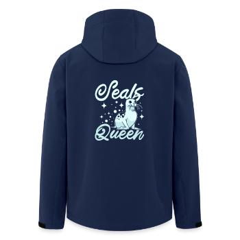 Women Girl Seals queen - Men’s Recycled Softshell Jacket by Stanley/Stella - navy - Back - AI Model Male 185 light (185cm)