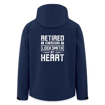 Retraité mais toujours serrurier dans l’âme - Veste softshell homme en polyester recyclé Stanley/Stella - marine - Dos - AI Model Male 185 light (185cm)