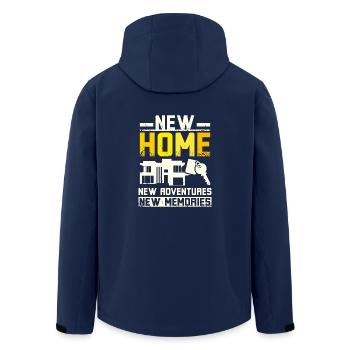 Nouvelle maison nouvelle aventure ne souvenirs - Veste softshell homme en polyester recyclé Stanley/Stella - marine - Dos - AI Model Male 185 light (185cm)