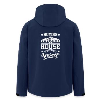 Buying a house is more than a invest - Recycelte Männer Softshell-Jacke von Stanley/Stella - Navy - Hinten - AI Model Male 185 light (185cm)
