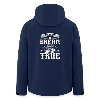 Homeowner a dream come true - Recycelte Männer Softshell-Jacke von Stanley/Stella - Navy - Hinten - AI Model Male 185 light (185cm)