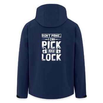 Pas de panique, je peux choisir n’importe quel serrurier - Veste softshell homme en polyester recyclé Stanley/Stella - marine - Dos - AI Model Male 185 light (185cm)