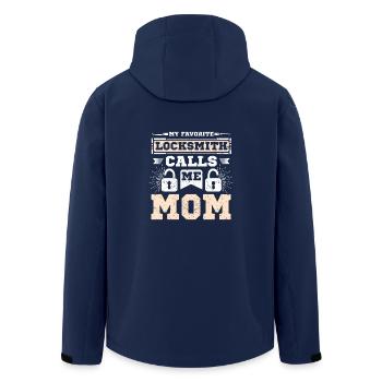 Mon serrurier préféré m’appelle maman - Veste softshell homme en polyester recyclé Stanley/Stella - marine - Dos - AI Model Male 185 light (185cm)