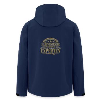 Natürlich führe ich Selbstgespräche - - Recycelte Männer Softshell-Jacke von Stanley/Stella - Navy - Hinten - AI Model Male 185 light (185cm)
