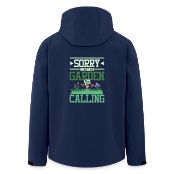 Sorry I can't my garden is calling - Recycelte Männer Softshell-Jacke von Stanley/Stella - Navy - Hinten - AI Model Male 185 light (185cm)