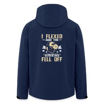 J’ai fléchi et les manches sont tombées de - Veste softshell homme en polyester recyclé Stanley/Stella - marine - Dos - AI Model Male 185 light (185cm)