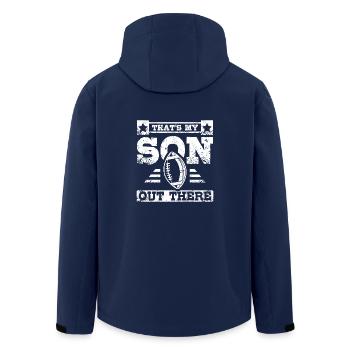 That's my son out there football children - Recycelte Männer Softshell-Jacke von Stanley/Stella - Navy - Hinten - AI Model Male 185 light (185cm)