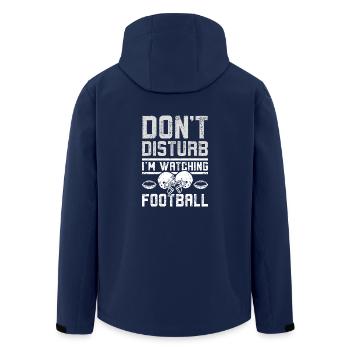 Don't disturb I'm watching football - Men’s Recycled Softshell Jacket by Stanley/Stella - navy - Back - AI Model Male 185 light (185cm)