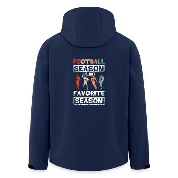 Football season is my favorite season - Men’s Recycled Softshell Jacket by Stanley/Stella - navy - Back - AI Model Male 185 light (185cm)