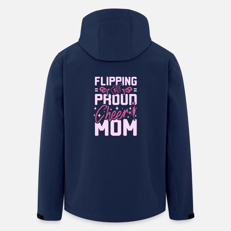 Flipping proud cheer mom - Men’s Recycled Softshell Jacket by Stanley/Stella - navy