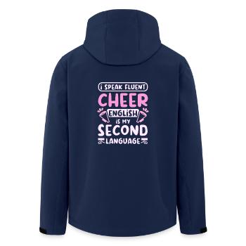 I speak fluent cheer - Men’s Recycled Softshell Jacket by Stanley/Stella - navy - Back - AI Model Male 185 light (185cm)