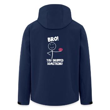 Strichmännchen Gehirn - Recycelte Männer Softshell-Jacke von Stanley/Stella - Navy - Hinten - AI Model Male 185 light (185cm)