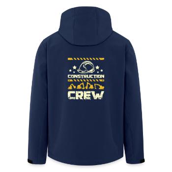 Construction crew - Men’s Recycled Softshell Jacket by Stanley/Stella - navy - Back - AI Model Male 185 light (185cm)