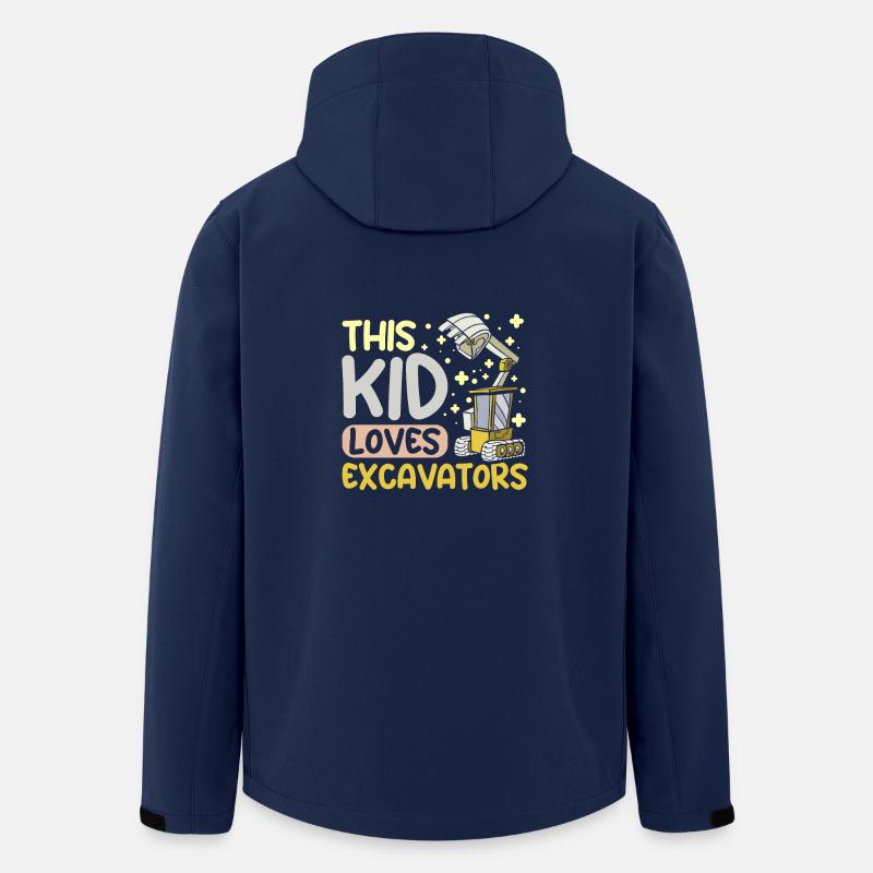 This kid loves excavators - Recycelte Männer Softshell-Jacke von Stanley/Stella - Navy