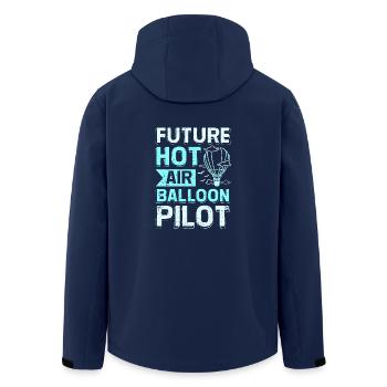 Future hot air balloon - Men’s Recycled Softshell Jacket by Stanley/Stella - navy - Back - AI Model Male 185 light (185cm)