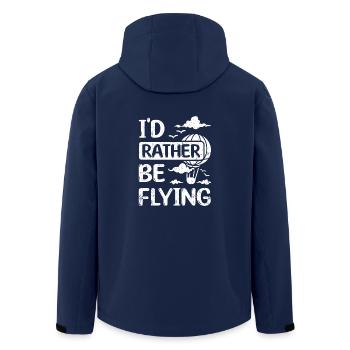 I'd rather be flying hot air balloon - Men’s Recycled Softshell Jacket by Stanley/Stella - navy - Back - AI Model Male 185 light (185cm)