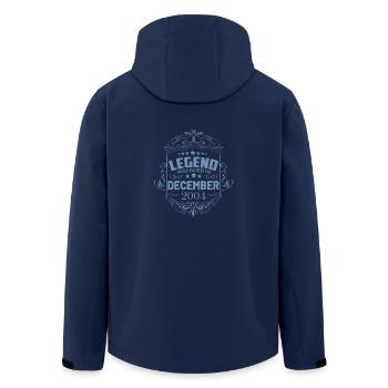A legend was born in December 2004 - Men’s Recycled Softshell Jacket by Stanley/Stella - navy - Back - AI Model Male 185 light (185cm)