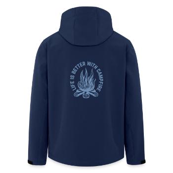 La vie est meilleure autour du feu de camp - Veste softshell homme en polyester recyclé Stanley/Stella - marine - Dos - AI Model Male 185 light (185cm)