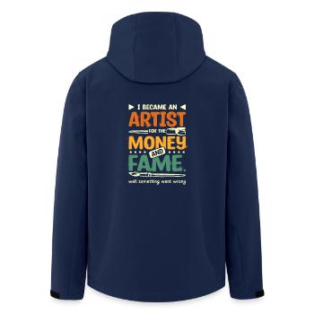 Funny Money and fame artist - Recycelte Männer Softshell-Jacke von Stanley/Stella - Navy - Hinten - AI Model Male 185 light (185cm)
