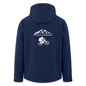 Ich kenne da eine Abkürzung - Recycelte Männer Softshell-Jacke von Stanley/Stella - Navy - Hinten - AI Model Male 185 light (185cm)