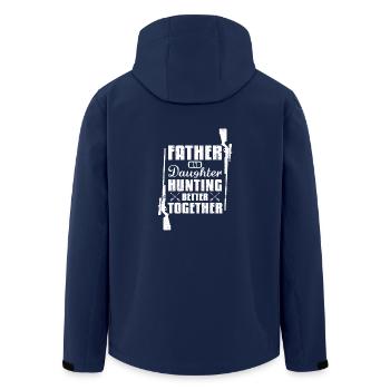 Père et fille chassent mieux ensemble - Veste softshell homme en polyester recyclé Stanley/Stella - marine - Dos - AI Model Male 185 light (185cm)