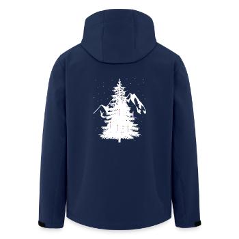 Xmas Christmas Österreich Gebirge Schnee Alpen - Recycelte Männer Softshell-Jacke von Stanley/Stella - Navy - Hinten - AI Model Male 185 light (185cm)