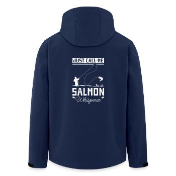 Just call me salmon whisperer - Men’s Recycled Softshell Jacket by Stanley/Stella - navy - Back - AI Model Male 185 light (185cm)