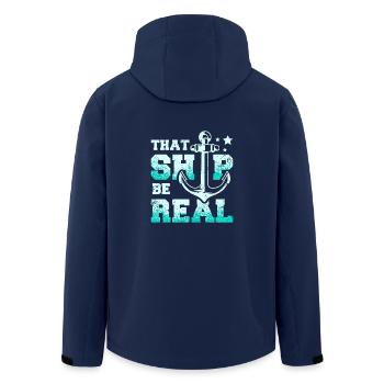 That ship be real Cruising - Recycelte Männer Softshell-Jacke von Stanley/Stella - Navy - Hinten - AI Model Male 185 light (185cm)