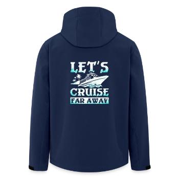 Let's cruise far away - Recycelte Männer Softshell-Jacke von Stanley/Stella - Navy - Hinten - AI Model Male 185 light (185cm)
