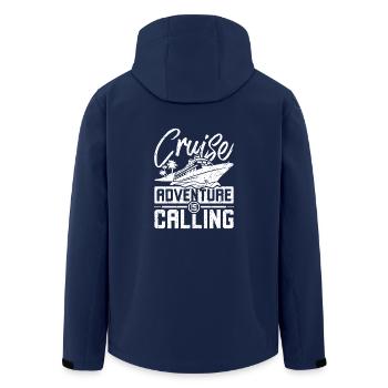 Cruise adventure is calling - Men’s Recycled Softshell Jacket by Stanley/Stella - navy - Back - AI Model Male 185 light (185cm)