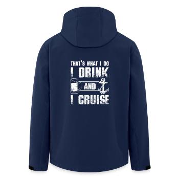 beer and cruise - Recycelte Männer Softshell-Jacke von Stanley/Stella - Navy - Hinten - AI Model Male 185 light (185cm)