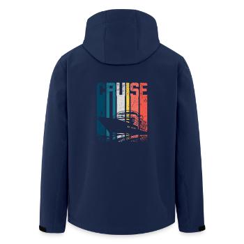 Retro Vintage Cruising Ship - Recycelte Männer Softshell-Jacke von Stanley/Stella - Navy - Hinten - AI Model Male 185 light (185cm)