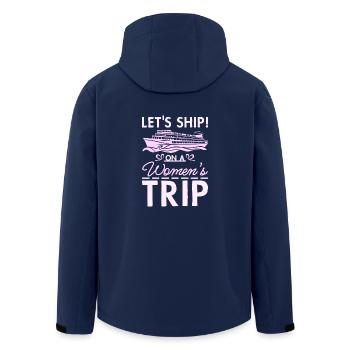 Girls Cruising let's ship on a women's trip - Recycelte Männer Softshell-Jacke von Stanley/Stella - Navy - Hinten - AI Model Male 185 light (185cm)