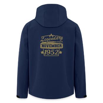 Legendary since November 1952 Retro Sayings - Men’s Recycled Softshell Jacket by Stanley/Stella - navy - Back - AI Model Male 185 light (185cm)