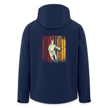 Retro Vintage Basketball Player - Recycelte Männer Softshell-Jacke von Stanley/Stella - Navy - Hinten - AI Model Male 185 light (185cm)