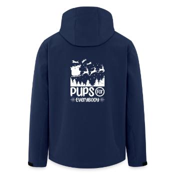 Dog Santa Claus Christmas Xmas Pups for everybody - Recycelte Männer Softshell-Jacke von Stanley/Stella - Navy - Hinten - AI Model Male 185 light (185cm)